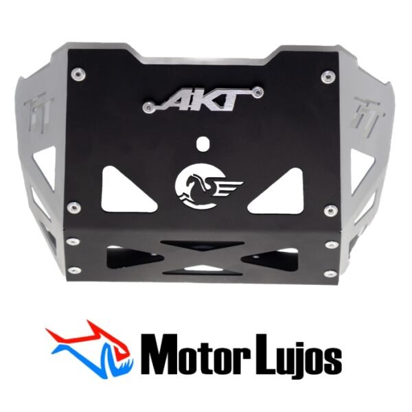 Pechera Negro "TT" + 3D CROMO + LATERALES GRICES