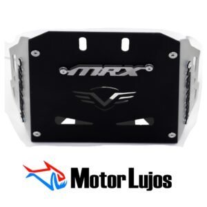 Pechera Negro "VICTORY MRX 150" + 3D CROMO + LATERALES GRISES