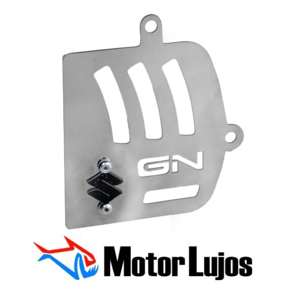 Cubre Piñón Cromo "GN 125" +3D NEGRO  BUJES Y TORNILLOS