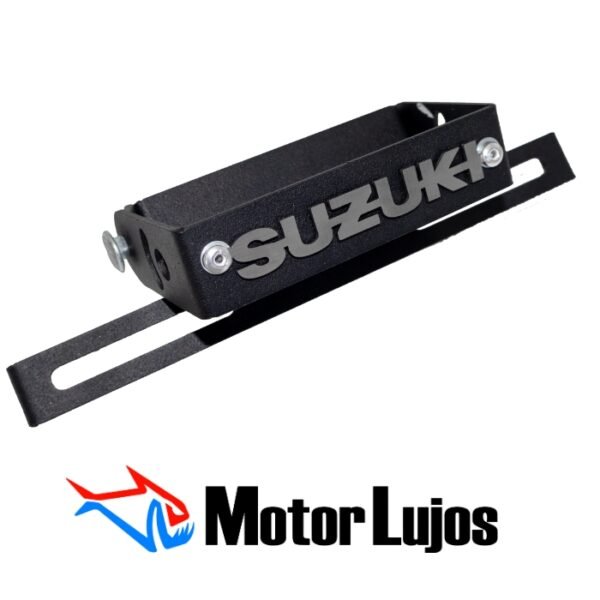 Fender Placa Negro +3D Cromo "SUZUKI" - Imagen 2