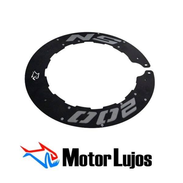 Juego x4 Aro Reticular Negro + LOGO GRIS "PULSAR NS 200"