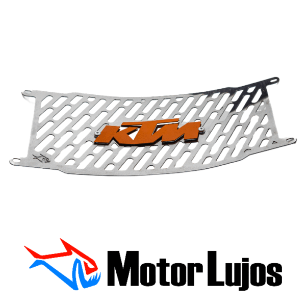 P. Radiador Cromo "KTM DUKE 390 v3" + 3D NARANJA - Imagen 2