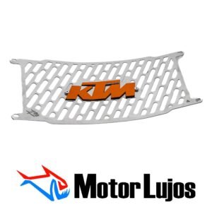 P. Radiador Cromo "KTM DUKE 390 v3" + 3D NARANJA
