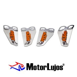 Juego PosaPie  x4 CROMO "KTM DUKE 390 v3" NARANJA